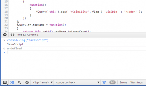 Console Javascript