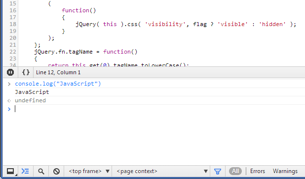 Console Javascript