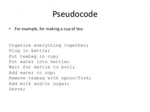 introduction au pseudocode