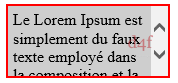 Exemple de bloc div avec la propriété overflow positionnée à auto